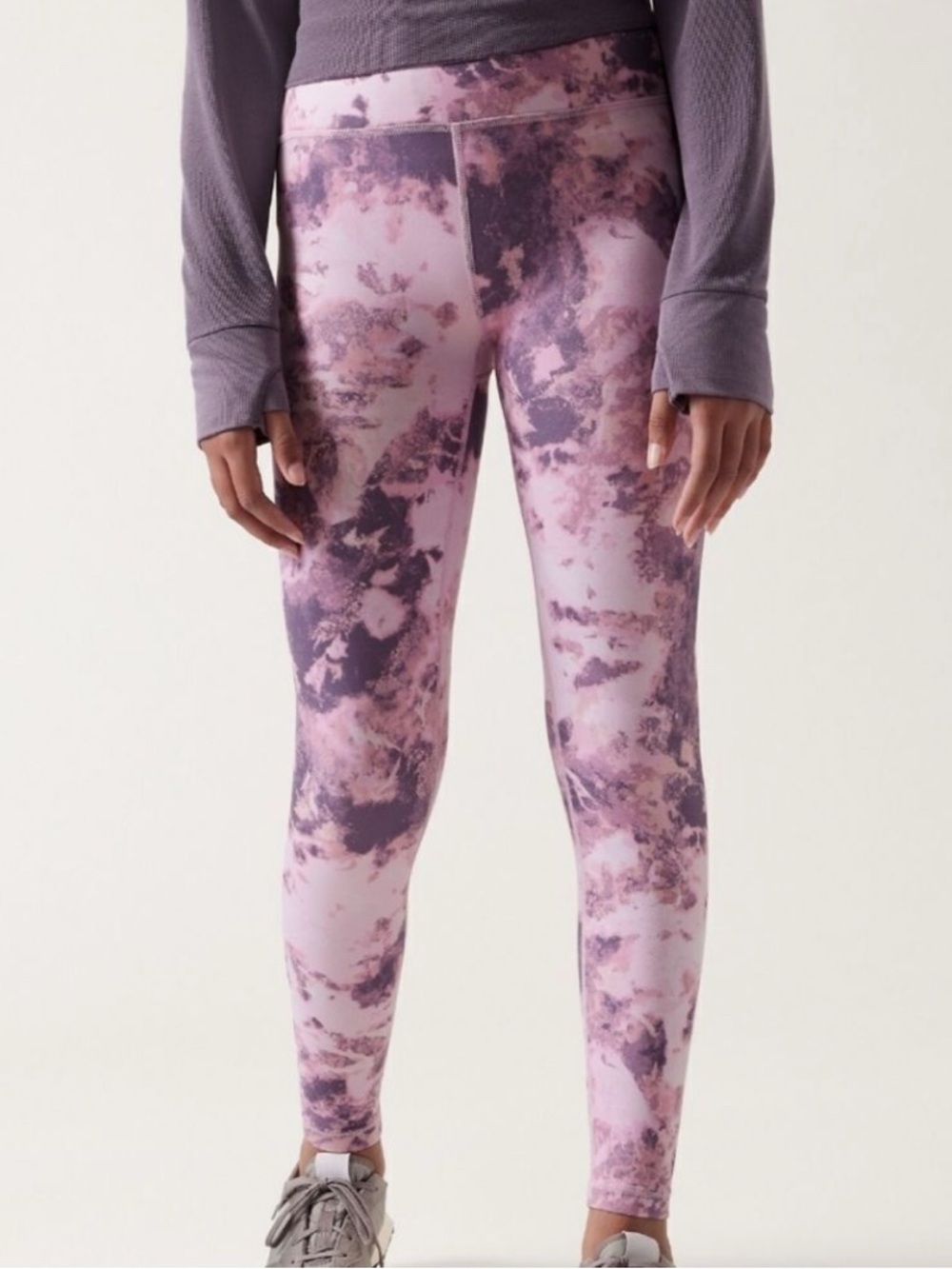 Athleta Girls High-Rise Chit Chat leggings. Pink/purple colorway size 14